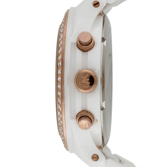 Michael Kors Rose Gold Ceramic 39mm Watch w/ box + - Picture 3 of 4